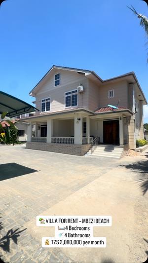 Villa ya vyumba vinne inapangishwa Mbezi Beach, Dar Es Salaam Villa ya vyumba vinne inapangishwa Mbezi Beach, Dar Es Salaam