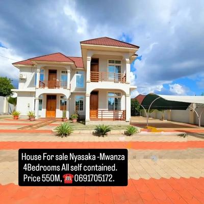 Nyumba ya vyumba vinne inauzwa Nyasaka, Mwanza Nyumba ya vyumba vinne inauzwa Nyasaka, Mwanza