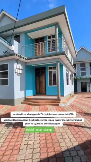 Apartment ya vyumba viwili inapangishwa Kimara Korogwe, Dar Es Salaam