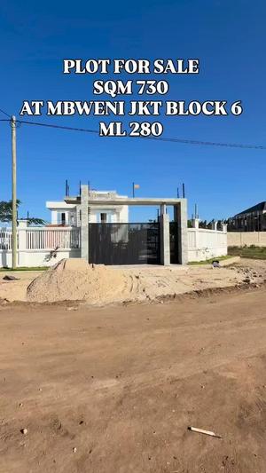 Plot for sale in Mbweni Jkt, Dar Es Salaam sqm 730