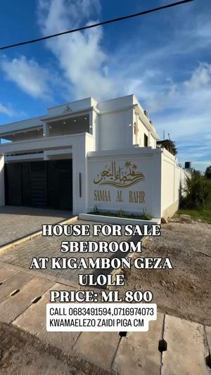 Nyumba ya vyumba vitano inauzwa Gezaulole, Dar Es Salaam (800 sqm) Nyumba ya vyumba vitano inauzwa Gezaulole, Dar Es Salaam (800 sqm)
