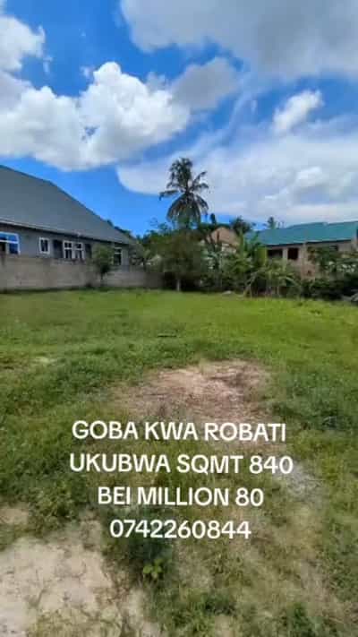 Kiwanja kinauzwa Goba Kwa Robart, Dar Es Salaam (840 sqm)