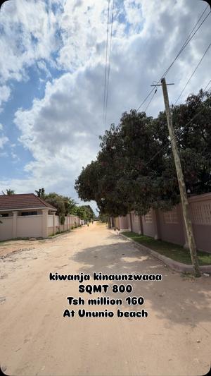 Kiwanja kinauzwa Ununio Beach, Dar Es Salaam (800 sqm) Kiwanja kinauzwa Ununio Beach, Dar Es Salaam (800 sqm)