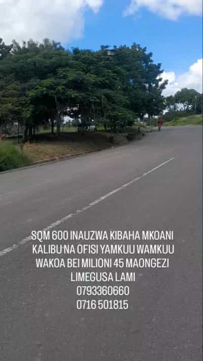 Residential Plot for Sale in Kibaha, Pwani (600 sqm)