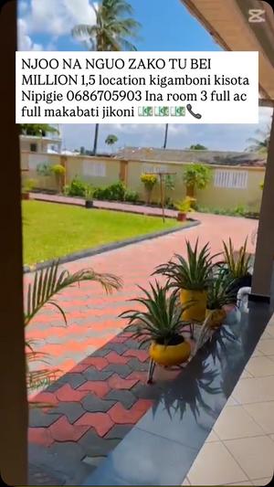 Nyumba ya vyumba vitatu inauzwa Kigamboni Kisota, Dar Es Salaam Nyumba ya vyumba vitatu inauzwa Kigamboni Kisota, Dar Es Salaam