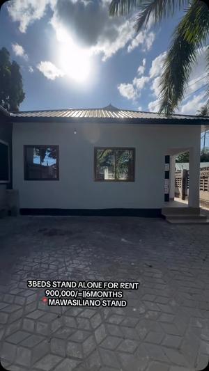 Nyumba ya vyumba vitatu inapangishwa Mawasiliano Stand, Dar Es Salaam
