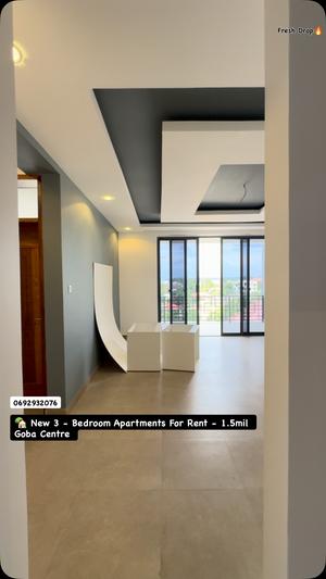 Apartment ya vyumba vitatu inapangishwa Goba Centre, Dar Es Salaam
