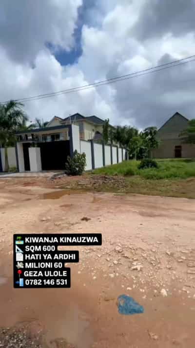Kiwanja kinauzwa Kigamboni Geza Ulole, Dar Es Salaam (600 sqm)