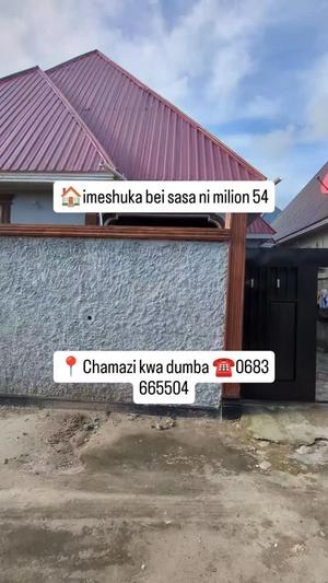 Nyumba ya vyumba vitatu inauzwa Mbagala Chamazi, Dumba, Dar Es Salaam