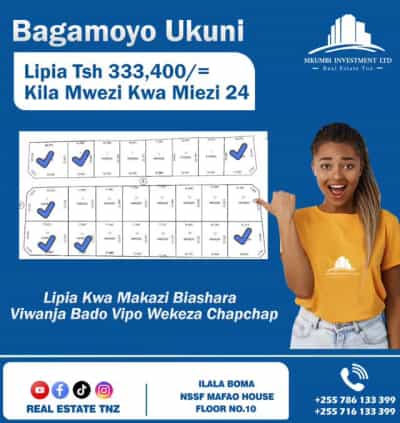 Residential Plots for Sale in Bagamoyo Ukuni, Pwani (400 sqm)