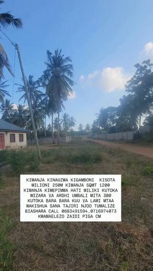Kiwanja kinauzwa Kigamboni Kisota, Dar Es Salaam (12000 sqm)