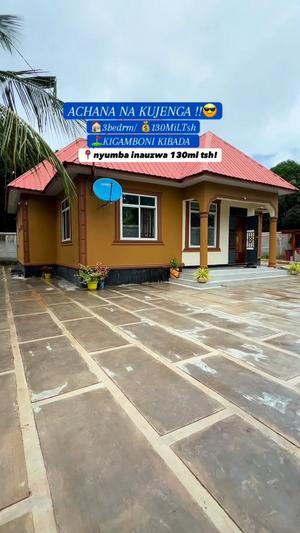 Nyumba ya vyumba vitatu inauzwa Kigamboni Kibada, Dar Es Salaam (500 sqm)