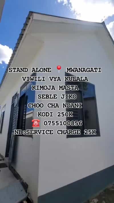 Nyumba ya vyumba viwili inapangishwa Mwanagati, Dar Es Salaam