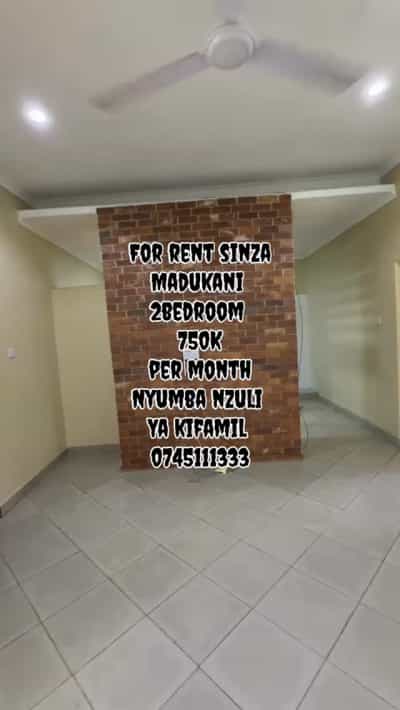 Nyumba/Apartment ya vyumba viwili inapangishwa Sinza, Dar Es Salaam