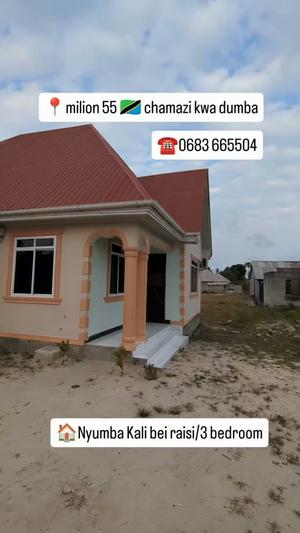 Nyumba ya vyumba vitatu inauzwa Mbagala Chamazi, Dar Es Salaam