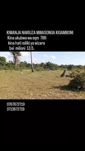 Plot for sale in Mwasonga, Dar Es Salaam sqm 786