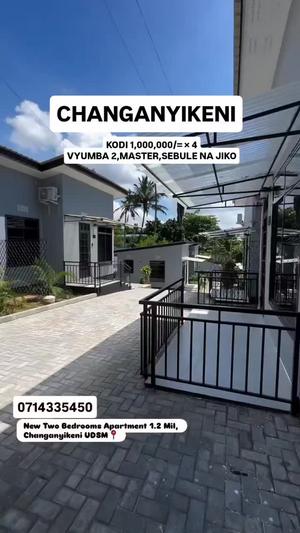 Apartment ya vyumba viwili inapangishwa Changanyikeni, Dar Es Salaam
