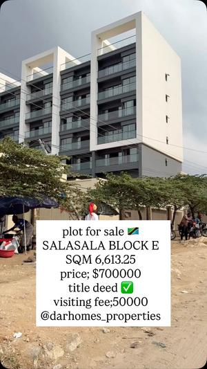 Plot for sale in Salasala Block E, Dar Es Salaam sqm 6613.25 Plot for sale in Salasala Block E, Dar Es Salaam sqm 6613.25