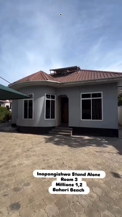 Nyumba ya vyumba vitatu inapangishwa Dar Es Salaam