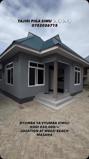 Nyumba ya vyumba viwili inapangishwa Mbezi Beach Masana, Dar Es Salaam