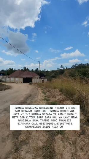 Plot for sale in Kigamboni Kibada, Dar Es Salaam sqm 800 Plot for sale in Kigamboni Kibada, Dar Es Salaam sqm 800