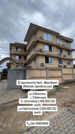 Nyumba/Apartment ya vyumba vitatu inapangishwa Mbezi Beach, Dar Es Salaam