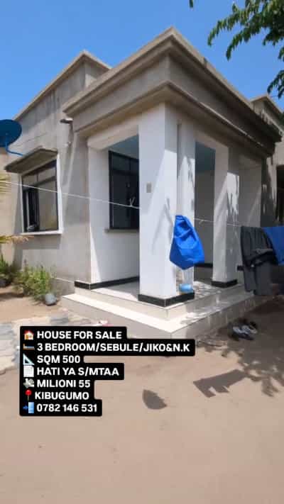 Nyumba ya vyumba vitatu inauzwa Kigamboni – Kibugumo, Dar Es Salaam (500 sqm) Nyumba ya vyumba vitatu inauzwa Kigamboni – Kibugumo, Dar Es Salaam (500 sqm)