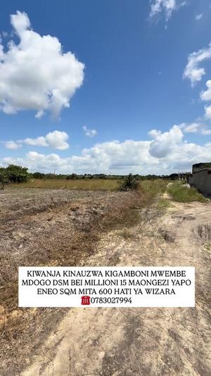 Plot for sale in Mwembe Mdogo, Dar Es Salaam sqm 600 Plot for sale in Mwembe Mdogo, Dar Es Salaam sqm 600