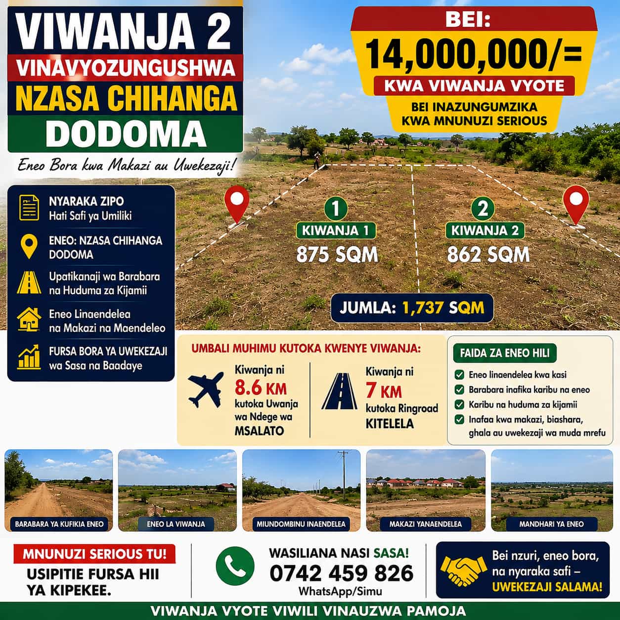 Kiwanja kinauzwa Chihanga, Dodoma Kiwanja kinauzwa Chihanga, Dodoma