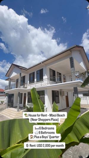 Nyumba ya vyumba 6 inapangishwa Mbezi Beach, Dar Es Salaam Nyumba ya vyumba 6 inapangishwa Mbezi Beach, Dar Es Salaam