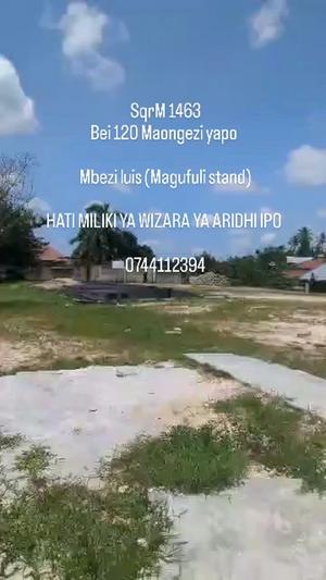 Kiwanja kinauzwa Mbezi Luis, Dar Es Salaam sqm 1463