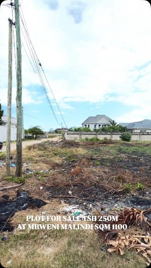 Residential Plot for Sale in Mbweni Malindi, Dar Es Salaam (1100 sqm)