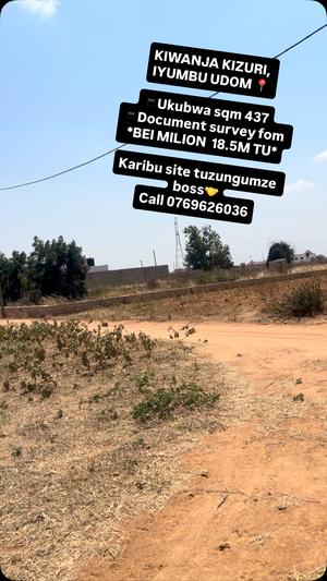 Kiwanja kinauzwa Iyumbu UDOM, Dodoma (437 sqm) Kiwanja kinauzwa Iyumbu UDOM, Dodoma (437 sqm)