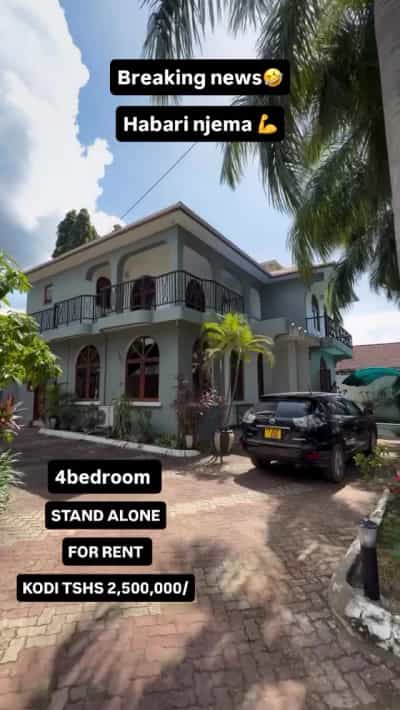 Nyumba ya vyumba vinne inapangishwa Mbezi Beach, Dar Es Salaam