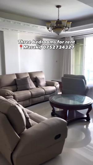 Apartment (Furnished) ya vyumba vitatu inapangishwa Masaki, Dar Es Salaam