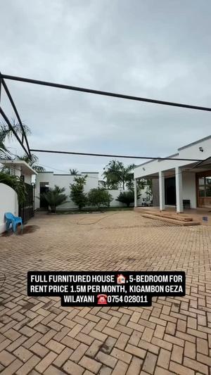 Nyumba (Furnished) ya vyumba vitano inapangishwa Geza Wilayani, Kigamboni, Dar Es Salaam Nyumba (Furnished) ya vyumba vitano inapangishwa Geza Wilayani, Kigamboni, Dar Es Salaam
