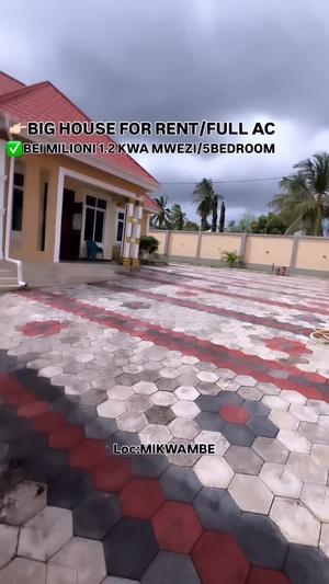 Nyumba ya vyumba vitano inapangishwa Kigamboni Mikwambe Fancity, Dar Es Salaam