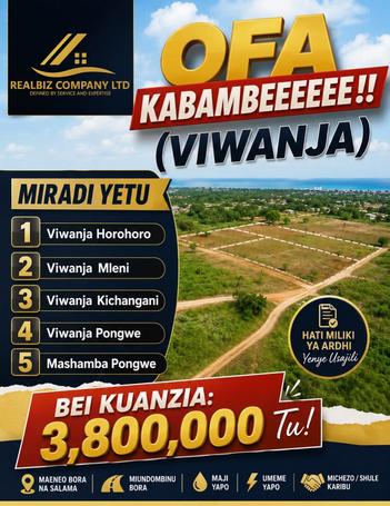 Viwanja (Residential/Commercial) vinauzwa Tanga Viwanja (Residential/Commercial) vinauzwa Tanga