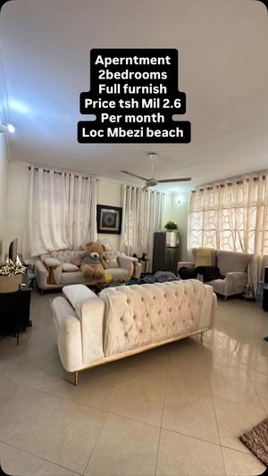2 Bedrooms Furnished Apartment for Rent in Mbezi Beach, Dar Es Salaam