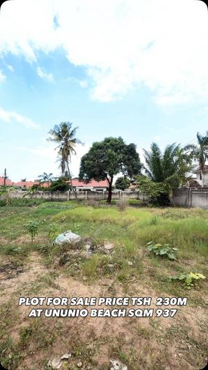 Kiwanja kinauzwa Ununio Beach, Dar Es Salaam (937 sqm)