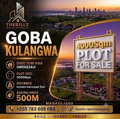 Residential/Commercial Plot for Sale in Goba Kulangwa, Dar Es Salaam Residential/Commercial Plot for Sale in Goba Kulangwa, Dar Es Salaam