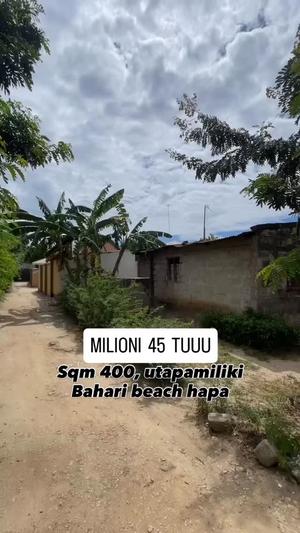 Plot for sale in Bahari Beach, Dar Es Salaam sqm 400