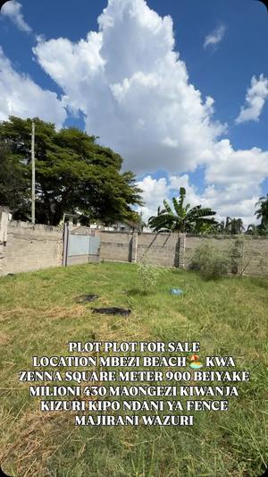 Kiwanja kinauzwa Mbezi Beach Kwa Zenna, Dar Es Salaam sqm 900