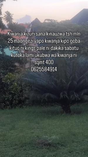 Kiwanja kinauzwa Goba, Dar Es Salaam sqm 400