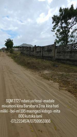 Residential Plot for Sale in Madale Mivumoni, Dar Es Salaam (2727 sqm) Residential Plot for Sale in Madale Mivumoni, Dar Es Salaam (2727 sqm)