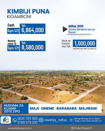 Viwanja vinauzwa Kimbiji Puna, Dar Es Salaam