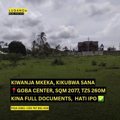 Kiwanja kinauzwa Goba Center Ushuani, Dar Es Salaam sqm 2077 Kiwanja kinauzwa Goba Center Ushuani, Dar Es Salaam sqm 2077