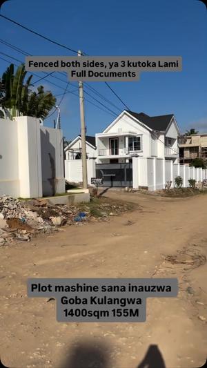 Kiwanja kinauzwa Goba Kulangwa, Dar Es Salaam (1400 sqm) Kiwanja kinauzwa Goba Kulangwa, Dar Es Salaam (1400 sqm)