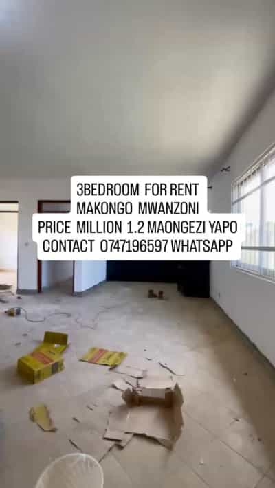 Nyumba ya vyumba vitatu inapangishwa Makongo Mwanzo, Dar Es Salaam