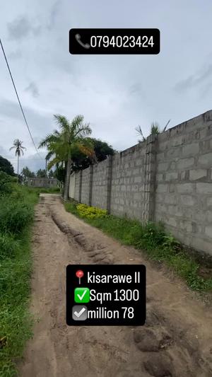 Kiwanja kinauzwa Kisarawe 11 sqm 1300